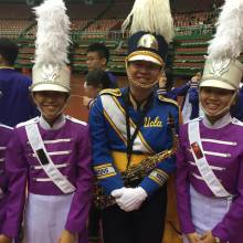 Justin Sun with members of the Suranaree Band from Thailand
