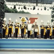 Band in Tokyo performing at "American Train in Japan" event, 1988