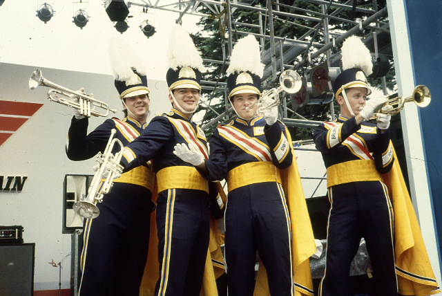 Band in Tokyo performing at "American Train in Japan" event, 1988