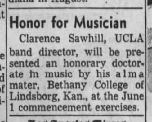 1959 051459 Sawhill Honorary Doctorate