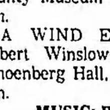 1975 052175 Wind Ensemble Winslow