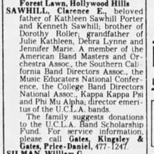 1982 030182 Sawhill Obit