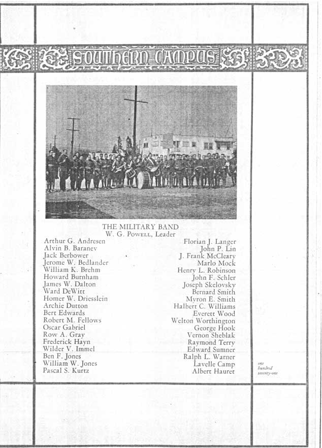 Military Band, 1925 Yearbook, page 171