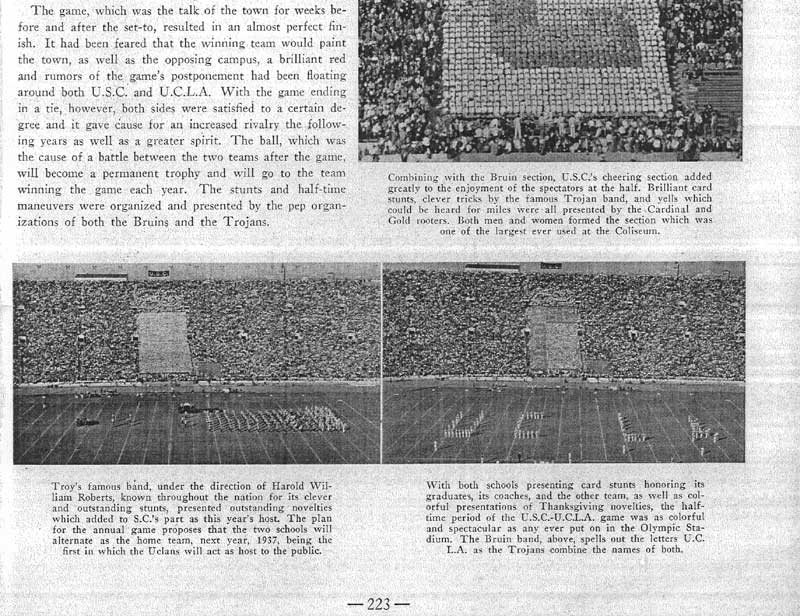 Band Formations, 1937 Yearbook, page 223