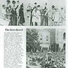 Band at Homecoming Coronation in 1939, Royce Hall Quad, 1978 Yearbook