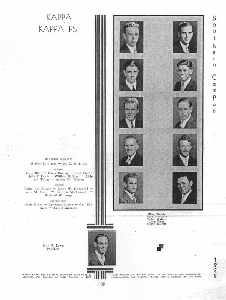 1931-1932 Kappa Kappa Psi, 1932 Yearbook, page 405