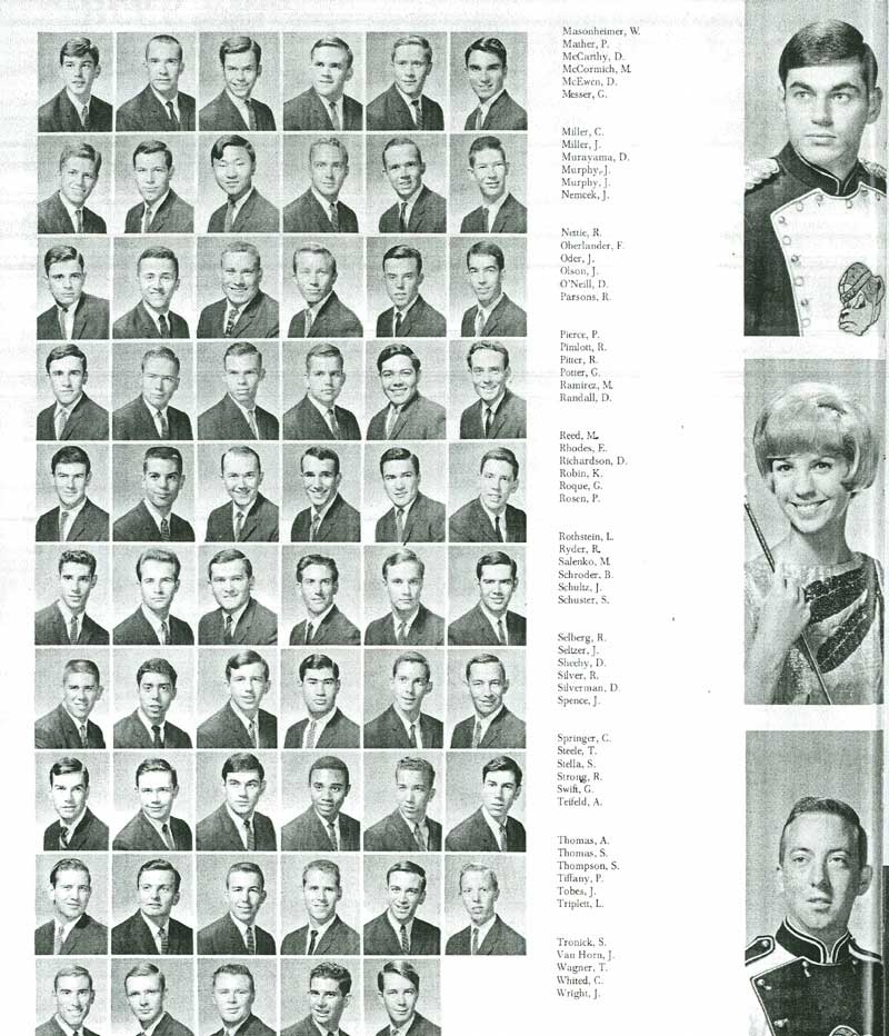 Band roster, 1965-1966 Yearbook, page 196