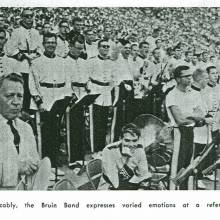 Band in stands, 1962-1963 Yearbook, page 56