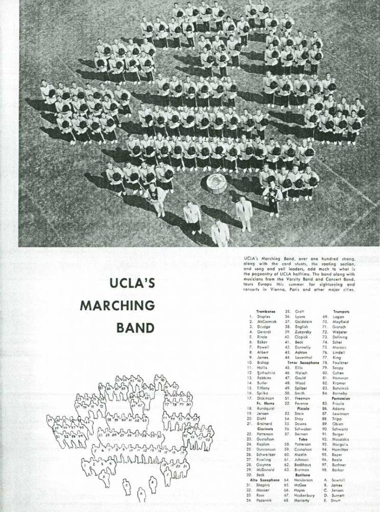 Ensemble photo with roster, 1960-1961 Yearbook, page 35