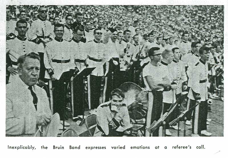 Band in stands, 1962-1963 Yearbook, page 56