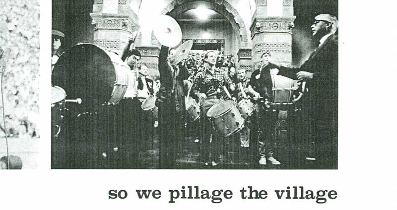 Band in College Library, 1966-1967 Yearbook, page 43