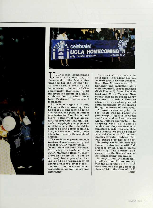 Homecoming, 1982 Yearbook, page 47