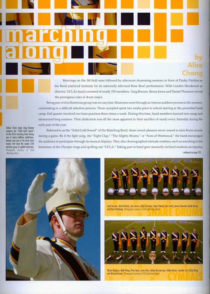 Snare Drums and Cymbals, 2005 Yearbook, page 236