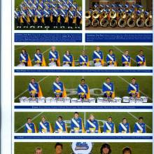 Trombones, Sousaphones, Snare Drums, Tenor Drums, Cymbals, Bass Drums, 2011 Yearbook, page 298